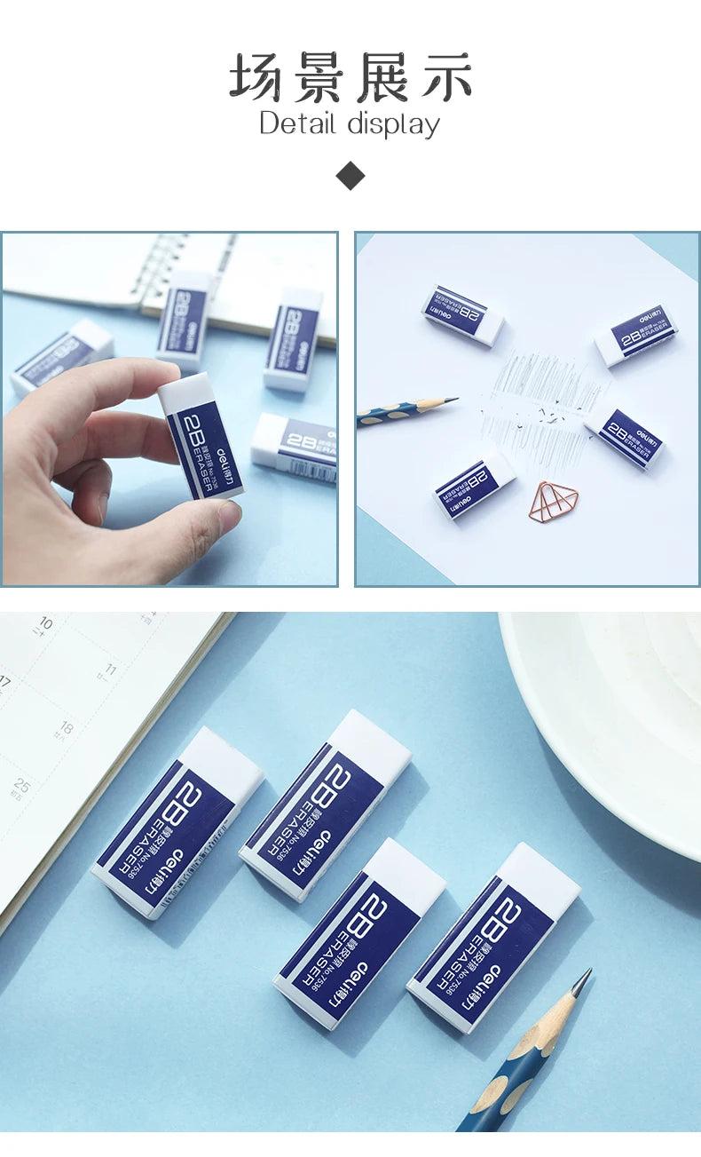 3 Pcs Soft Rubber 2B Pencil Eraser Student Art Sketch Painting Correction Supplies School Exam Writing Eraser Stationery