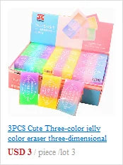 3 Pcs Soft Rubber 2B Pencil Eraser Student Art Sketch Painting Correction Supplies School Exam Writing Eraser Stationery